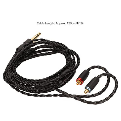 Replacement Headphone Cable for SE215 SE315 SE425 SE535 SE846, MMCX to 3.5mm OFC Earphone Cable with Mic, Oxygen Free Copper Wire for Westone UE AudioSense
