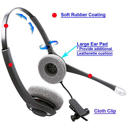 2.5 mm Headset, Noise Cancel Mic, Shock Protection Swiveling Speaker - size: Superb Binaural