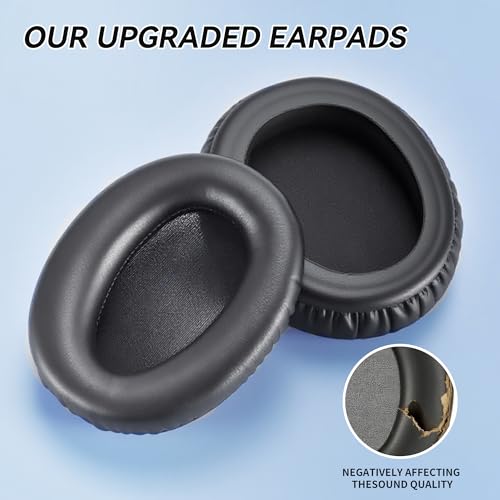 Lukvcoe Replacement Earpads for Sony WH-CH700N(WHCH700N), MDR-ZX780(ZX780DC), MDR-ZX770 and MDR-10R(10RNC 10RBT) Over-Ear Headphones, Ear Pads Cushions Softer Protein Leather (Protein Leather - Black)