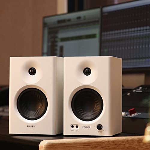 Edifier MR4 Studio Monitor Speakers, 4 inch Active Near-Field - color: White