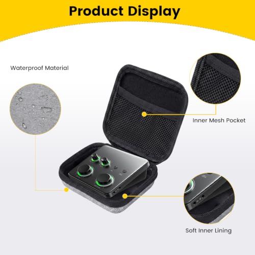 Carrying Case for MAONO P1 USB Hybrid Audio Interface,Grey | Oxford Cloth Storage Bag,Lanyards and Carabiners