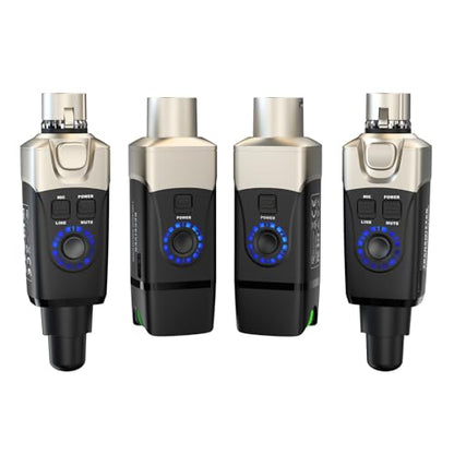 Xvive U3 Wireless Microphone System 2.4GHz Wireless XLR Transmitter and Receiver for Dynamic Microphone, Audio Mixer, PA System (U3 Dual) - style: U3 Dual