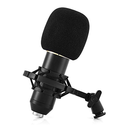 Zerone Condenser Microphone with Shock Mount USB Studio Recording Mic Cardioid Pattern Gold Plated Diaphragm for Computer Streaming Podcasting