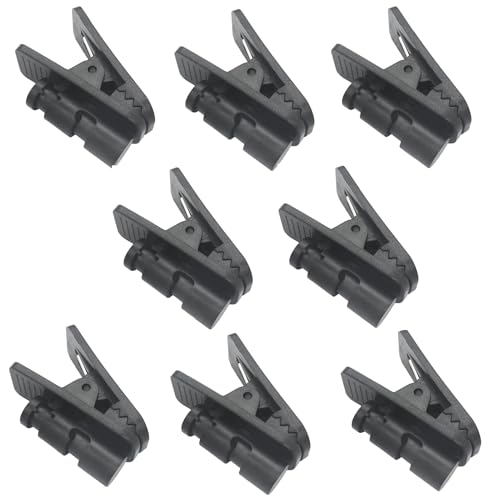 Small Professional Lapel Clip Replacement Adjustable Collar Lavalier Microphone Holder on Mic Earpiece Earphone Headset Wire Cable for Men Women Shirt(8Pack)