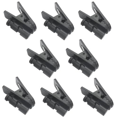 Small Professional Lapel Clip Replacement Adjustable Collar Lavalier Microphone Holder on Mic Earpiece Earphone Headset Wire Cable for Men Women Shirt(8Pack)