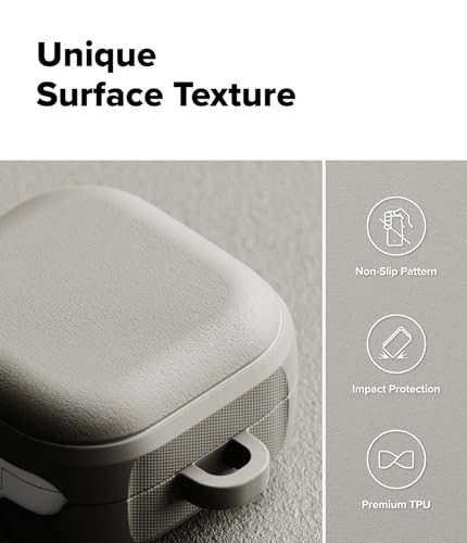 Ringke Onyx Magnetic for Samsung Galaxy Buds 4 Pro Case and Galaxy Buds 4 Case [Compatible with MagSafe] Prevents Oily Smudges Feels Good in The Hand Non-Slip Cover - Warm Gray - color: Warm Gray, size: Galaxy Buds 4 Pro / 4