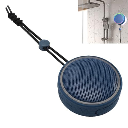 GOWENIC Bluetooth Shower Speaker, IPX6 with Suction Cup, Bluetooth 5.3 Fast Connect, for Camping Poolside Shower Hanging (Blue) - color: Blue