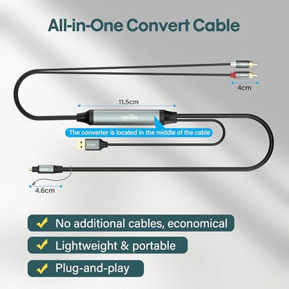 Adoreen Unidirectional SPDIF Toslink Optical Input to 2 RCA Output Adapter Cable 10 Ft, 192kHz DAC Digital to Analog Audio Converter for HDTV, DVD, Blu-Ray Players, Game Consoles-NOT RCA to Optical - size: 10FT, style: Optical to 2 RCA