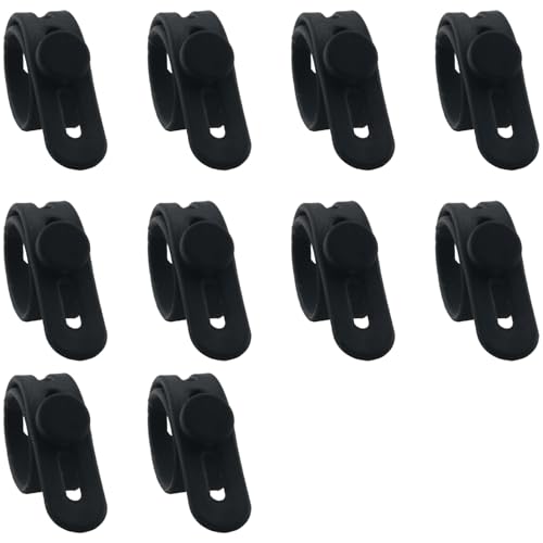 10PCS Black Adjustable Silicone Cable Organizer 130x12mm Earphone Cord Holder Data Line Storage Tie