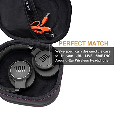 Case for JBL Tune 770NC/510BT/720BT/520BT/670NC/520C Headphones Black | Hard Carrying Travel Case for JBL Live 770NC/670NC/680NC/780NC Headphones - color: 2.Black outside + Black inside