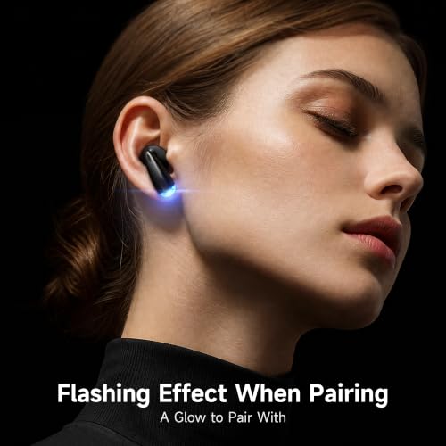MINISO True Wireless Earbuds with Charging Case, Bluetooth 6.0 Ear Buds | In Ear Headset, HiFi Stereo, 50 H Playback Earphones with ENC Mic, Hands-Free Clear Calls for TV Smart Phone Laptop Sports - color: Black