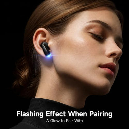 MINISO True Wireless Earbuds with Charging Case, Bluetooth 6.0 Ear Buds | In Ear Headset, HiFi Stereo, 50 H Playback Earphones with ENC Mic, Hands-Free Clear Calls for TV Smart Phone Laptop Sports - color: Black