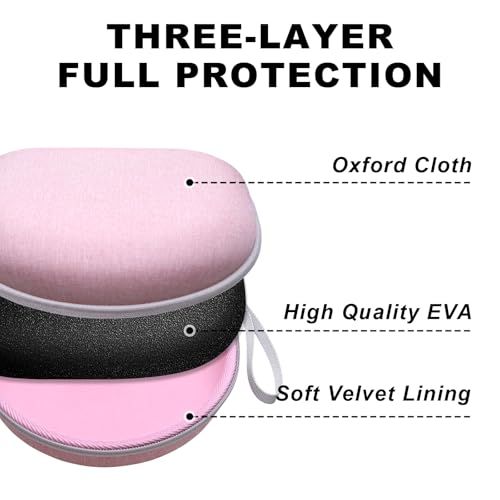 Kids Headphone Case for Acer/iClever/Candy Bila, Pink(Case Only) | for iClever BTH12/HS19/BTH22/BTH20/BTH18/BTH26, JBL Junior 320/320BT, MIDOLA, JoySpark, eKids, ADOOPE, JLab Kids Headphones - color: Pink