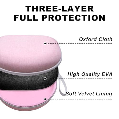 Kids Headphone Case for Acer/iClever/Candy Bila, Pink(Case Only) | for iClever BTH12/HS19/BTH22/BTH20/BTH18/BTH26, JBL Junior 320/320BT, MIDOLA, JoySpark, eKids, ADOOPE, JLab Kids Headphones - color: Pink