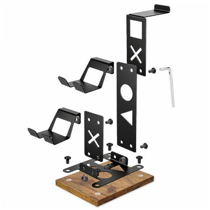Gaming Headset Stand Game Headphone Organizer Controller Holder for Gamepad | Gaming Headphones Stand Gamepad Organizer Game Earphone Hanger Controller Hook for Desktop,Gaming Desk Accessories Black