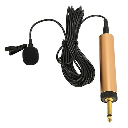 Cuifati 3.5mm Wired Lavalier Microphone Omnidirectional Condenser Mic On Lapel Mic with 16.4ft Cable and 6.5mm Adapter for Phones Cameras Computers