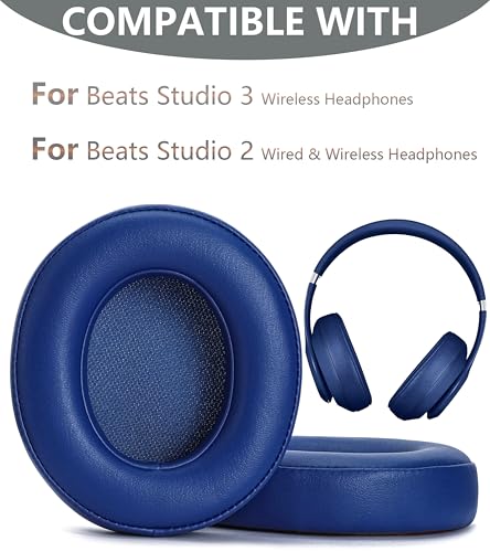 Replacement Ear Pads Compatible with Beats Studio 3 Wireless Blue - color: Blue