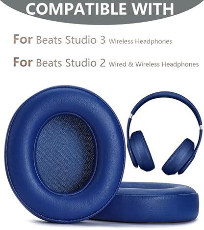 Replacement Ear Pads Compatible with Beats Studio 3 Wireless Blue - color: Blue