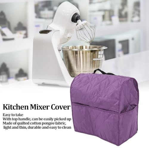 ‌Stand Mixer Cover with Storage Pockets and and Handle Dust Proof Protective Bag for 4.5QT Mixers and Small Kitchen Appliances(Purple) - color: Purple