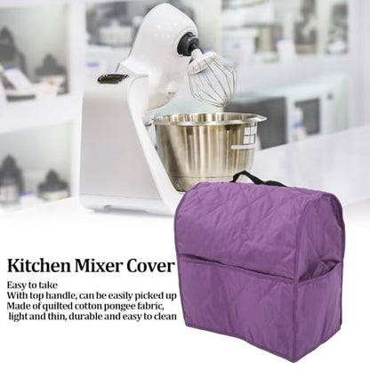 ‌Stand Mixer Cover with Storage Pockets and and Handle Dust Proof Protective Bag for 4.5QT Mixers and Small Kitchen Appliances(Purple) - color: Purple