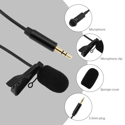 Lavalier Microphone Fit for DJI Mic 2 Rode Wireless Pro Wireless GO 2, Omnidirectional Lav Lapel Wearable Mic(1)