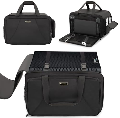 Speaker Carrying Case for QSC K8/K8.2, Padded Portable Tote Bag | Thickened Sponge for Compact 8" Speaker Cabinets, Stores Microphone, Cable, Adapter for Gig, Band, Rehearsal, Bag Only
