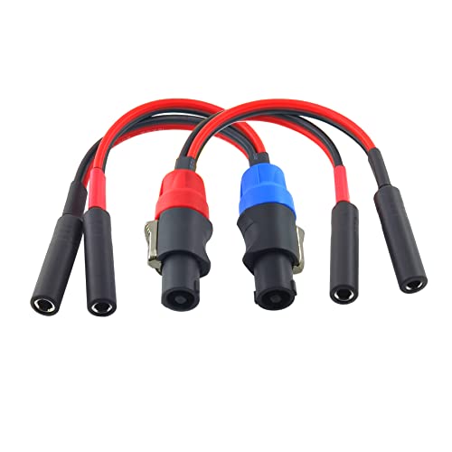 WJSTN-051 Speak-on 4-Pole to Dual RCA Break Out Splitter Cable Speakon Splitter Cable,for Speaker (Speakon to 1/4 TS) - style: Speakon to 1/4 TS