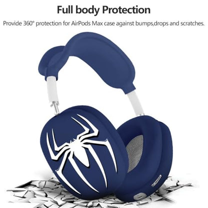 fomissky-sisa 4 in 1 AirPods Max Case Headphone Covers, Silver Grey - color: Silver Spider