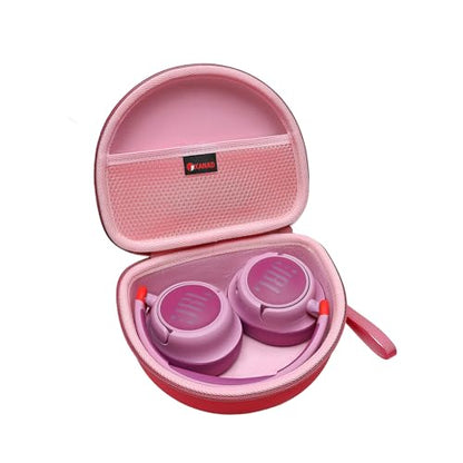 XANAD Hard Case for JBL Junior JR 470NC/460NC/320 Kids Headphones, Pink | for iClever BTH12 HS19 BTH20 BTH22 BTH26/Candy Bila/Acer/JBL/MIDOLA/JoySpark/JLab/ADOOPE/Spiderman/EarFun/ Etc Kids Headphone - color: Pink