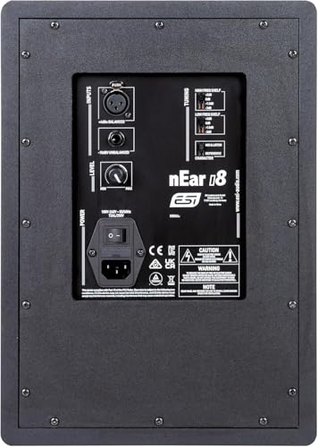 ESI nEar i8 8" Studio Reference Monitor, 2-Way Active Powered Speaker, Ideal for Near-Field Music Production, Studio Monitoring and Desktop Computers, Studio-Quality Sound, Sold Individually (Single) - size: nEar i8 (Single 8" Speaker)