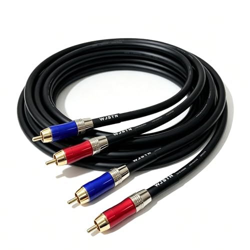 WJSTN-020 RCA to RCA Audio Cable, 1RCA Male to 1RCA Male Stereo Audio Cable Converter, Digital Stereo Audio Cable for subwoofer, Home Theater, high-Fidelity Audio-Double Shielding-2 Pack (3FT) - size: 3FT
