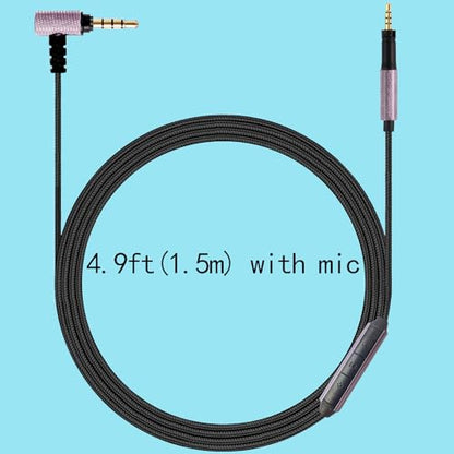 FAAEAL Audio Cable Compatible with Sennheiser Momentum 4 Momentum 3 Momentum 2.0 HD450BT PXC550 HD400S Headphones in-line Mic Control Headphone Cord Works on iOS/Android 4.9ft w/mic 2-Pack - style: 3.5mm w/mic 2-Pack