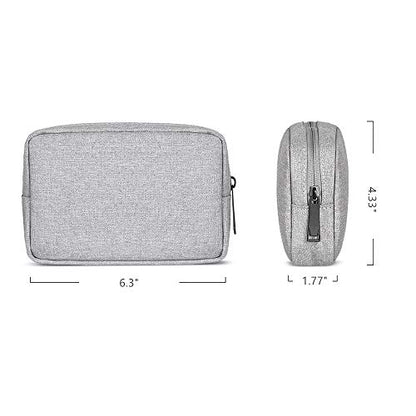 Universal Electronics/Accessories Soft Carrying Case Bag, Durable & Light-weight,Suitable for Out-going, Business, Travel and Cosmetics Kit (Small-Gray) - color: Small-Gray
