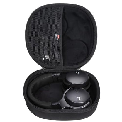 FBLFOBELI Hard Headphone Storage Case for Silensys E7 / PurelySound E7 / MOVSSOU E7 / COWIN E7 / Tapela E7 / Audonia E7 Active Noise Cancelling Bluetooth Headphones (Case Only) (Black) - color: Black