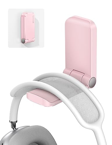 Lamicall Headphone Stand, Sticky Headset Hanger, Adhesive Headphone Holder - style: Pink - One Pack