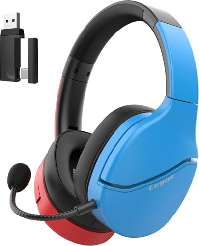 2.4GHz Wireless Gaming Headset for PC, PS5, PS4, Switch, 4-in-1 Bluetooth 5.0 & 3.5mm Wired Mode, AI Noise Cancelling Detachable Mic,3D Stereo Sound Headphones for Laptop, Mac, Xbox Series, Nintendo