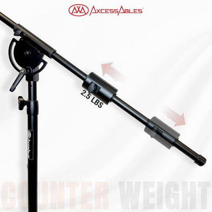 AxcessAbles AXCMB-T Heavy Duty Microphone Boom Stand with Weighted Tripod Base | 80.5-inch Height Overhead Mic Stand | 65.5-Inch Boom Arm Stand | Shotgun Video Mic Stand | All Metal Construction - size: Tripod Base