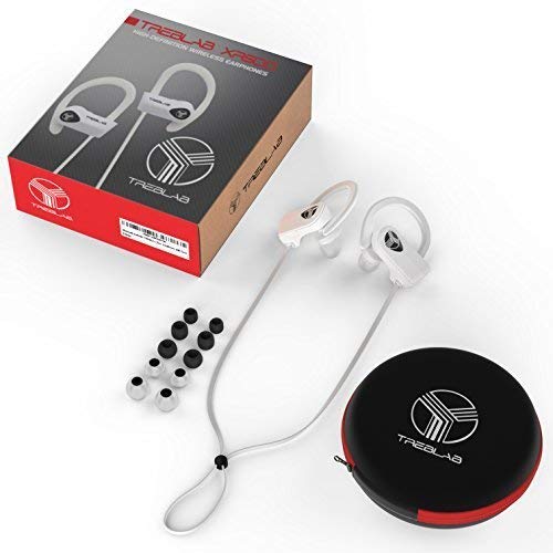 TREBLAB XR500 Bluetooth Running Headphones, IPX7 Waterproof | Noise Cancelling, Secure-Fit, Wireless Sport Earbuds with Mic