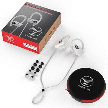 TREBLAB XR500 Bluetooth Running Headphones, IPX7 Waterproof | Noise Cancelling, Secure-Fit, Wireless Sport Earbuds with Mic