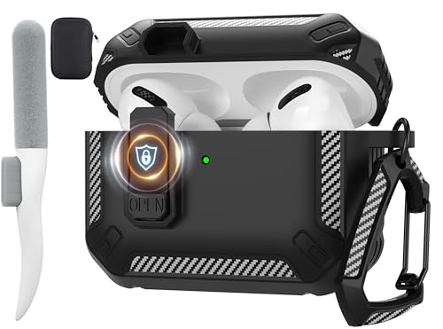 for AirPods Pro 3 Case with Magnetic Lock, Magsafe Compatible, Black - color: Black, size: AirPods Pro 3 Case 2025