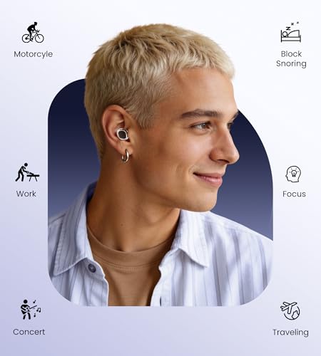Upgrade Stylish Ear Plugs for Sleep, 45dB Noise Reduction, Side Sleeper Friendly, All-Day Comfort, Reusable, Earplugs for Muffling Snoring, Focus, Travel, Noise-Sensitive, Motorcycle | Designed to reduce snoring, traffic and background noise while helping
