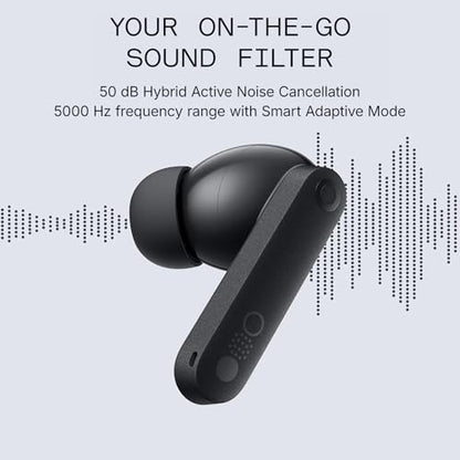 CMF Buds Pro 2 Wireless Earbuds with Smart Dial, 50dB Hybrid Noise Cancelling Earbuds Wireless Bluetooth 5.3, 11mm Bass with LDAC, 6 Hi-Res Audio Mics, 43H Playtime, Fast Charging Case, Dark Grey - color: Dark Grey