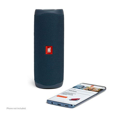 JBL Flip 5 Portable Bluetooth Speaker - Ocean Blue (JBLFLIP5BLUAM) (Renewed) - color: blue