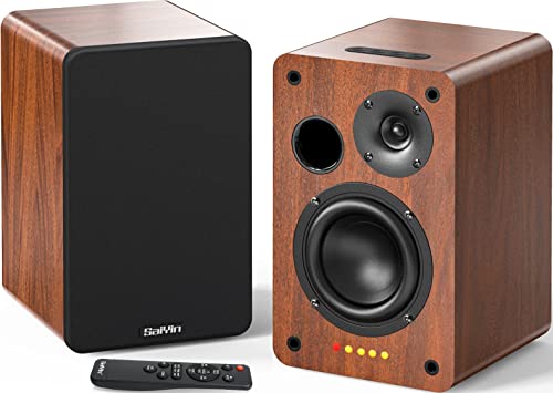 Saiyin Powered Bluetooth Bookshelf Speakers | 40W*2, 4 Inch Woofer, Bluetooth/Optical/Auxiliary/RCAInputs,Sub Out, TV/Turntable/Record Player/PC/Computer - size: 4 Inch Woofer