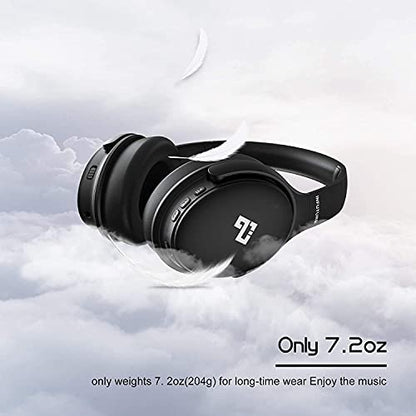 INFURTURE Over Ear Headphones Active Noise Cancelling Headphones, H1 Wireless Bluetooth Headset, Deep Bass Headset, Low Latency, 90H Playtime, Foldable Headphone for Sport Running Cool Gadgets Gift - color: Black