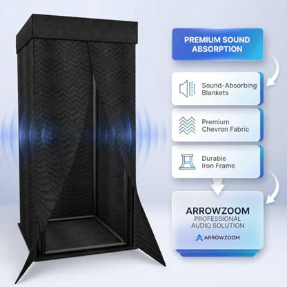 Arrowzoom Portable Vocal Booth Black KK1250