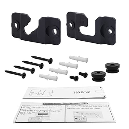 1 Pair of Black Wall Mount Bracket AH96-03064A for Samsung Soundbar HWH750 HW-H750 HW-H450 HW-J355 HWH751 HW-H751 HWJM25 HW-JM25 HWJM45C HW-JM45C HW-JM45C/ZA Soundbar Wall Hooks