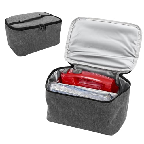 Hand Mixer Travel Storage Case Bag Aluminum Foil Lining Oxford Fabric Compatible with KHM512 KHM6118 KHM7210 KHM926CA Portable Organizer for Fitness Enthusiasts
