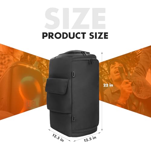 Speaker Cover Case Compatible with JBL PartyBox 120/PartyBox 110 | Protective Dustproof Carrying Cover, Side Pockets for Microphone, for Outdoor Travel, Parties, Home Use, with Open Bottom - size: For JBL partybox 120/110