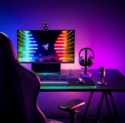 Razer Base Station V2 Chroma Headphone Headset Stand Holder, Black | Chroma RGB Lighting, Taller Stand & Anti-slip Ledge, USB Charging Ports, Anti-Slip Rubber Base, 3.5mm Port + Built-in DAC - color: Classic Black, style: V2